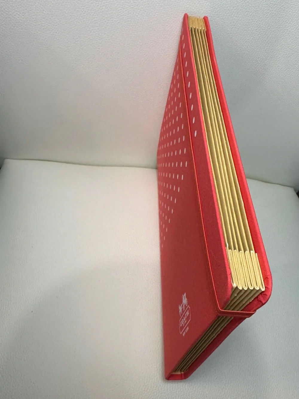 COACH Japan Exclusive Coral/White Polka Dots Coated Canvas Portfolio Folder EUC